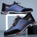 Men's Sneakers Casual Shoes Retro Walking Casual Daily Leather Comfortable Booties / Ankle Boots Loafer Black Blue Spring Fall