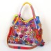 Women's Crossbody Bag Shoulder Bag Hobo Bag Cowhide Daily Holiday Tassel Zipper Color Block Flower Rainbow