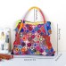 Women's Crossbody Bag Shoulder Bag Hobo Bag Cowhide Daily Holiday Tassel Zipper Color Block Flower Rainbow