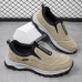 Men's Sneakers Fleece lined Walking Vintage Casual Outdoor Daily Knit Warm Height Increasing Comfortable Lace-up Black Blue khaki Fall Winter