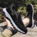 Men's Sneakers Fleece lined Walking Vintage Casual Outdoor Daily Knit Warm Height Increasing Comfortable Lace-up Black Blue khaki Fall Winter