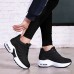 Women's Sneakers Plus Size Height Increasing Shoes Outdoor Daily Summer Wedge Heel Round Toe Fashion Sporty Casual Running Walking Mesh Lace-up Black White Red