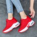 Women's Sneakers Plus Size Height Increasing Shoes Outdoor Daily Summer Wedge Heel Round Toe Fashion Sporty Casual Running Walking Mesh Lace-up Black White Red