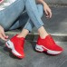 Women's Sneakers Plus Size Height Increasing Shoes Outdoor Daily Summer Wedge Heel Round Toe Fashion Sporty Casual Running Walking Mesh Lace-up Black White Red