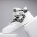 Men's Sneakers High Top Sneakers Sporty Casual Outdoor Daily PU Tissage Volant Breathable Comfortable Slip Resistant Magic Tape Black and White Black White Color Block Spring Fall