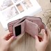 Fashion Women's Short Wallets PU Leather Matte Small Casual Coin Purse Zipper Money Bag Hasp Clutch Credit Card Holder Clip