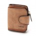 Fashion Women's Short Wallets PU Leather Matte Small Casual Coin Purse Zipper Money Bag Hasp Clutch Credit Card Holder Clip