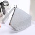 Women's Evening Bag Polyester Wedding Party Glitter Chain Solid Color Glitter Shine Silver Black White