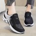 Women's Sneakers Platform Sneakers Outdoor Daily Color Block Summer Flat Heel Round Toe Fashion Sporty Casual Running Walking Tissage Volant Lace-up Black Pink Blue