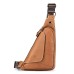 Men's Crossbody Bag Shoulder Bag Mobile Phone Bag Chest Bag Leather Cowhide Outdoor Daily Holiday Buckle Zipper Waterproof Solid Color Quilted Camel Brown