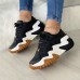 Women's Sneakers Plus Size Height Increasing Shoes Platform Sneakers Outdoor Office Work Solid Colored Lace-up Flat Heel Round Toe Sporty Casual Walking Synthetics Lace-up Black White Blue