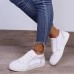 Women's Sneakers Plus Size White Shoes Outdoor Daily Solid Color Solid Colored Summer Lace-up Flat Heel Round Toe Sporty Casual Walking PU Lace-up Dark Brown Black White