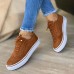 Women's Sneakers Plus Size White Shoes Outdoor Daily Solid Color Solid Colored Summer Lace-up Flat Heel Round Toe Sporty Casual Walking PU Lace-up Dark Brown Black White