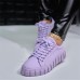 Women's Sneakers Plus Size Comfort Shoes Daily Walking Summer Round Toe Classic Casual Satin Lace-up Camel Black / White White / Purple