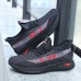 Men's Sneakers Flyknit Shoes Dad Shoes Running Walking Sporty Casual Outdoor Daily Microfiber Height Increasing Elastic Band Black Grey L2208 black red White Spring Fall