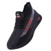 Men's Sneakers Flyknit Shoes Dad Shoes Running Walking Sporty Casual Outdoor Daily Microfiber Height Increasing Elastic Band Black Grey L2208 black red White Spring Fall