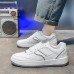 Men's Sneakers Retro White Shoes Walking Casual Daily Leather Comfortable Booties / Ankle Boots Loafer White Gray Spring Fall