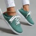 Women's Sneakers Canvas Shoes Plus Size Canvas Shoes Outdoor Solid Color Summer Flat Heel Round Toe Fashion Casual Walking Canvas Lace-up White Pink Light Green