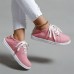 Women's Sneakers Canvas Shoes Plus Size Canvas Shoes Outdoor Solid Color Summer Flat Heel Round Toe Fashion Casual Walking Canvas Lace-up White Pink Light Green