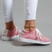 Women's Sneakers Canvas Shoes Plus Size Canvas Shoes Outdoor Solid Color Summer Flat Heel Round Toe Fashion Casual Walking Canvas Lace-up White Pink Light Green