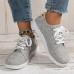 Women's Sneakers Canvas Shoes Plus Size Canvas Shoes Outdoor Solid Color Summer Flat Heel Round Toe Fashion Casual Walking Canvas Lace-up White Pink Light Green