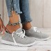 Women's Sneakers Canvas Shoes Plus Size Canvas Shoes Outdoor Solid Color Summer Flat Heel Round Toe Fashion Casual Walking Canvas Lace-up White Pink Light Green