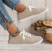 Women's Sneakers Canvas Shoes Plus Size Canvas Shoes Outdoor Solid Color Summer Flat Heel Round Toe Fashion Casual Walking Canvas Lace-up White Pink Light Green