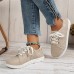 Women's Sneakers Canvas Shoes Plus Size Canvas Shoes Outdoor Solid Color Summer Flat Heel Round Toe Fashion Casual Walking Canvas Lace-up White Pink Light Green