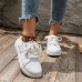 Women's Sneakers Canvas Shoes Plus Size Canvas Shoes Outdoor Solid Color Summer Flat Heel Round Toe Fashion Casual Walking Canvas Lace-up White Pink Light Green