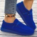 Women's Sneakers Plus Size Canvas Shoes Comfort Shoes Outdoor Daily Solid Color Summer Flat Heel Round Toe Fashion Sporty Casual Walking Canvas Lace-up Black White Blue