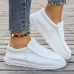 Women's Sneakers Plus Size Canvas Shoes Comfort Shoes Outdoor Daily Solid Color Summer Flat Heel Round Toe Fashion Sporty Casual Walking Canvas Lace-up Black White Blue