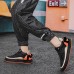 Men's Sneakers Platform Sneakers Walking Casual Outdoor Daily Microfiber Breathable Elastic Band Black Orange Coffee Color Block Spring Fall