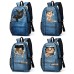 Women's Backpack School Bag Bookbag 3D Print Commuter Backpack School Daily Cat Polyester Large Capacity Lightweight Durable Zipper Print Navy Blue Blue Sky Blue