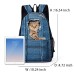 Women's Backpack School Bag Bookbag 3D Print Commuter Backpack School Daily Cat Polyester Large Capacity Lightweight Durable Zipper Print Navy Blue Blue Sky Blue