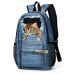 Women's Backpack School Bag Bookbag 3D Print Commuter Backpack School Daily Cat Polyester Large Capacity Lightweight Durable Zipper Print Navy Blue Blue Sky Blue