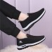 Women's Sneakers Slip-Ons Comfort Shoes Outdoor Solid Color Fleece Lined Summer Flat Heel Round Toe Fashion Sporty Plush Walking Tissage Volant Elastic Band Wine Purple