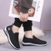 Women's Sneakers Slip-Ons Comfort Shoes Outdoor Solid Color Fleece Lined Summer Flat Heel Round Toe Fashion Sporty Plush Walking Tissage Volant Elastic Band Wine Purple