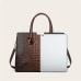 Women's Handbag Bag Set Shoulder Bag PU Leather Office Holiday Zipper Large Capacity Waterproof Durable Solid Color Light Brown Black Beige