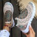 Women's Ethnic Graphic Print Comfortable and Lightweight Slip-On Flyknit Sneakers