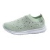 Women's Sneakers Slip-Ons Bling Bling Shoes Plus Size Flyknit Shoes Outdoor Daily Solid Color Rhinestone Flat Heel Round Toe Sporty Casual Running Glitter Loafer Almond Black White