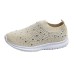 Women's Sneakers Slip-Ons Bling Bling Shoes Plus Size Flyknit Shoes Outdoor Daily Solid Color Rhinestone Flat Heel Round Toe Sporty Casual Running Glitter Loafer Almond Black White