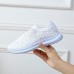 Women's Sneakers Slip-Ons Bling Bling Shoes Plus Size Flyknit Shoes Outdoor Daily Solid Color Rhinestone Flat Heel Round Toe Sporty Casual Running Glitter Loafer Almond Black White