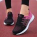 Women's Sneakers Plus Size Platform Sneakers Outdoor Daily Color Block Summer Flat Heel Round Toe Fashion Sporty Casual Running Walking Tissage Volant Lace-up Black White Pink