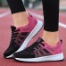 Women's Sneakers Plus Size Platform Sneakers Outdoor Daily Color Block Summer Flat Heel Round Toe Fashion Sporty Casual Running Walking Tissage Volant Lace-up Black White Pink