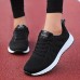 Women's Sneakers Plus Size Platform Sneakers Outdoor Daily Color Block Summer Flat Heel Round Toe Fashion Sporty Casual Running Walking Tissage Volant Lace-up Black White Pink