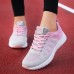 Women's Sneakers Plus Size Platform Sneakers Outdoor Daily Color Block Summer Flat Heel Round Toe Fashion Sporty Casual Running Walking Tissage Volant Lace-up Black White Pink