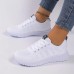 Women's Sneakers Plus Size Platform Sneakers Outdoor Daily Color Block Summer Flat Heel Round Toe Fashion Sporty Casual Running Walking Tissage Volant Lace-up Black White Pink