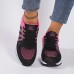 Women's Sneakers Plus Size Platform Sneakers Outdoor Daily Color Block Summer Flat Heel Round Toe Fashion Sporty Casual Running Walking Tissage Volant Lace-up Black White Pink