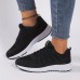 Women's Sneakers Plus Size Platform Sneakers Outdoor Daily Color Block Summer Flat Heel Round Toe Fashion Sporty Casual Running Walking Tissage Volant Lace-up Black White Pink