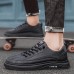 Men's Sneakers Sporty Look Crib Shoes Skate Shoes Walking Sporty Classic Casual Outdoor Athletic Faux Leather Lace-up Black Gray Spring Fall